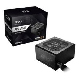 ASRock PRO-850B 850W ATX Power Supply Unit  80 Plus Bronze Certified  120mm Silent Cooling Fan  High Efficiency PSU