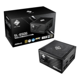 ASRock Steel Legend SL-650G 650W ATX Power Supply Unit  80 Plus Gold Certified  120mm Silent Cooling Fan  High Efficiency PSU