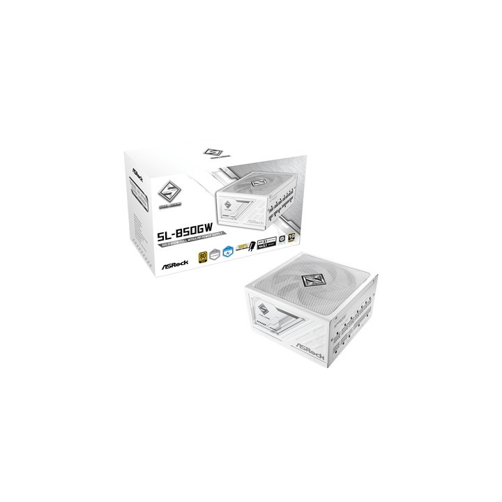 ASRock Steel Legend SL-850G 850W ATX Power Supply Unit  80 Plus Gold Certified  120mm Silent Cooling Fan  High Efficiency PSU