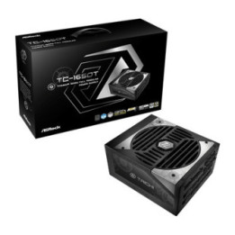 ASRock TC-1650T  1600W ATX Power Supply Unit  80 PLUS TITANIUM Certified. 135mm Striped Axial FDB Fan  High Efficiency PSU