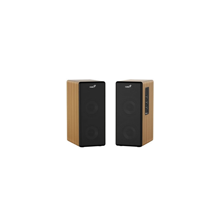 Genius SP-HF1220BT 45W RMS  Bluetooth 2-Way Wood Speakers  Bluetooth  3.5mm