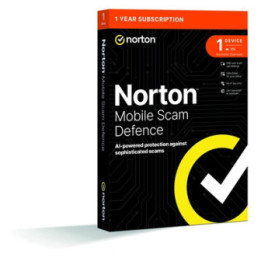 Norton Mobile Scam Defence 1 Device 1-year Subscription Includes AI-Powered Scam Protection Across Email  Texts  Calls and Web  