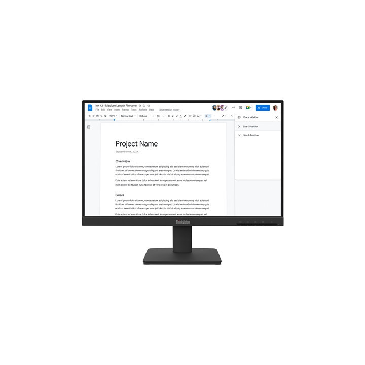 Lenovo ThinkVision S22-4e  Full HD (1920 x 1080)  100Hz  4ms  16:9  IPS  WLED Monitor  HDMI  VGA  Tilt Adjustable  3 Year Warran