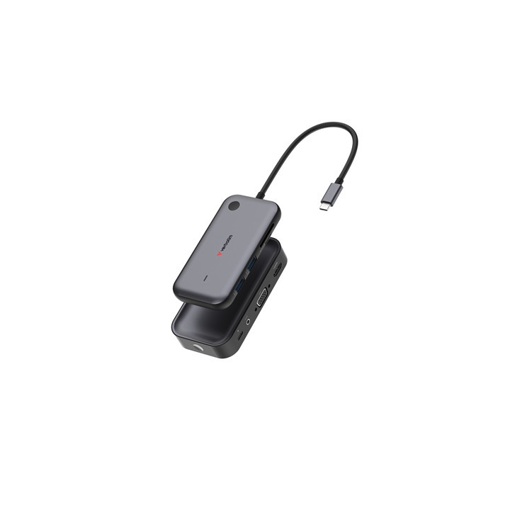 Verbatim Share My Screen USB-C Wireless Display Adapter 1080P With Hub WDA-01  Built-In Hub With 2 x USB-A Ports And SD/microSD 