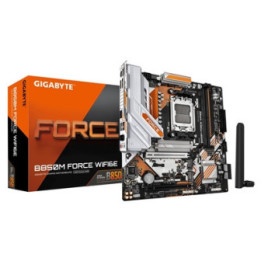 Gigabyte B850M FORCE WIFI6E AMD AM5 Socket Motherboard  Micro-ATX  2x DDR5 Slots  3x M.2 Sockets  Fitted I/O Shield  2.5GbE LAN 