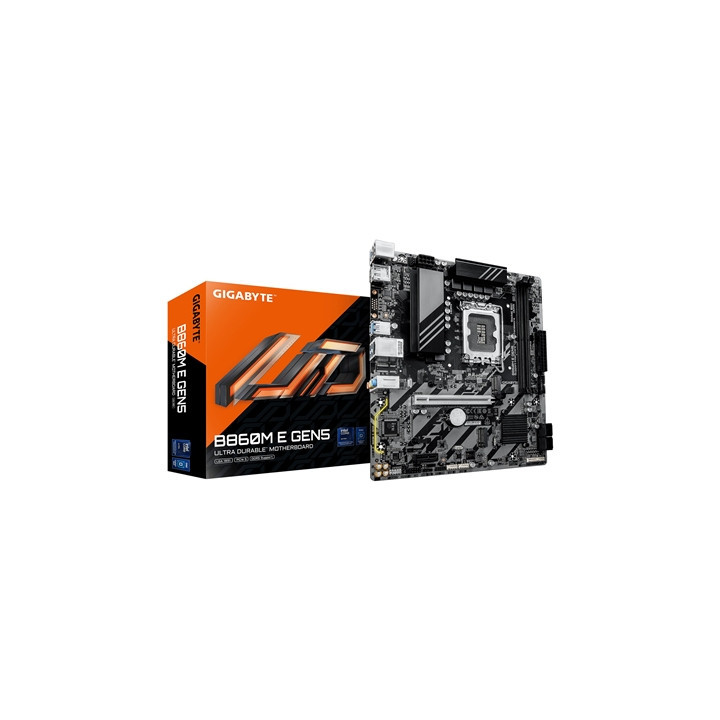 Gigabyte B860M E GEN5 Intel 1851 Socket Motherboard  Micro-ATX  2x DDR5 Slots  2x M.2 Sockets  GbE LAN  1x DisplayPort / 1x HDMI