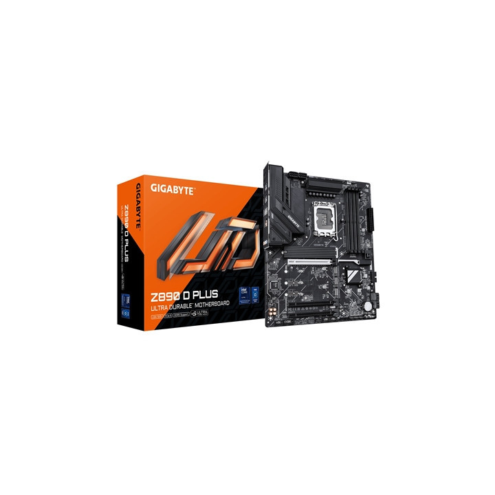 Gigabyte Z890 D PLUS Intel 1851 Socket Motherboard  ATX  4x DDR5 Slots  4x M.2 Sockets  Fitted I/O Shield  2.5GbE LAN  1x Displa