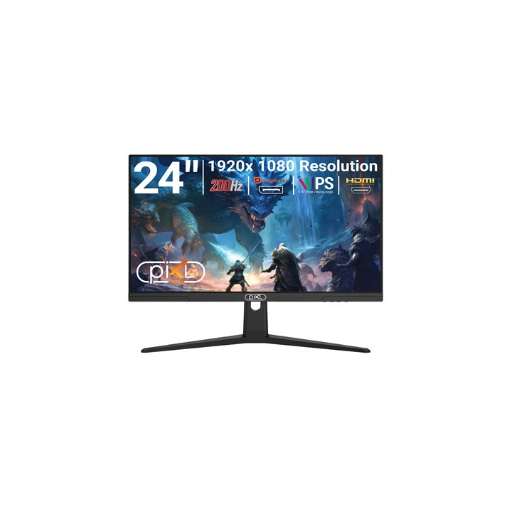 piXL X-Series GS24IDPHA 24.5 Inch Full HD IPS Gaming Monitor with 200Hz Refresh Rate  1920 x 1080 Resolution  0.5ms Response Tim