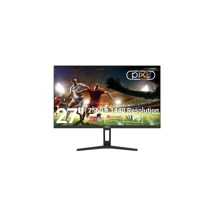 piXL X-Series GS27QIDPHA 27 Inch QHD IPS Gaming Monitor with 200Hz Refresh Rate  2560 x 1440 Resolution  1ms Response Time  2x H