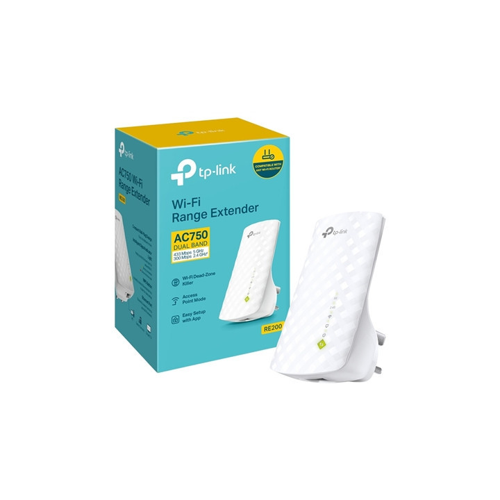 TP-Link RE200 AC750 Dual Band Wi-Fi Universal Wall-Plug Range Extender