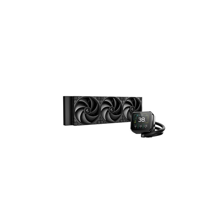 DeepCool Spartacus 360 AIO Liquid CPU Cooler  360mm Radiator  3 x 120mm PWM Fans  3.4“ LCD Display Pump  ARGB Lighting  Intel LG
