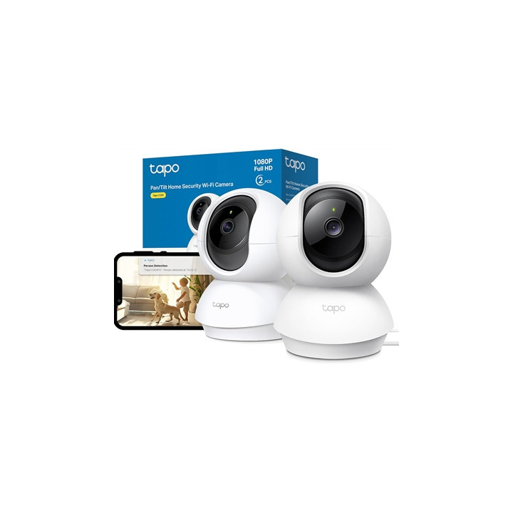 TP-Link Tapo C200P2 Pan/Tilt Home Security WiFi Camera  2-Pack