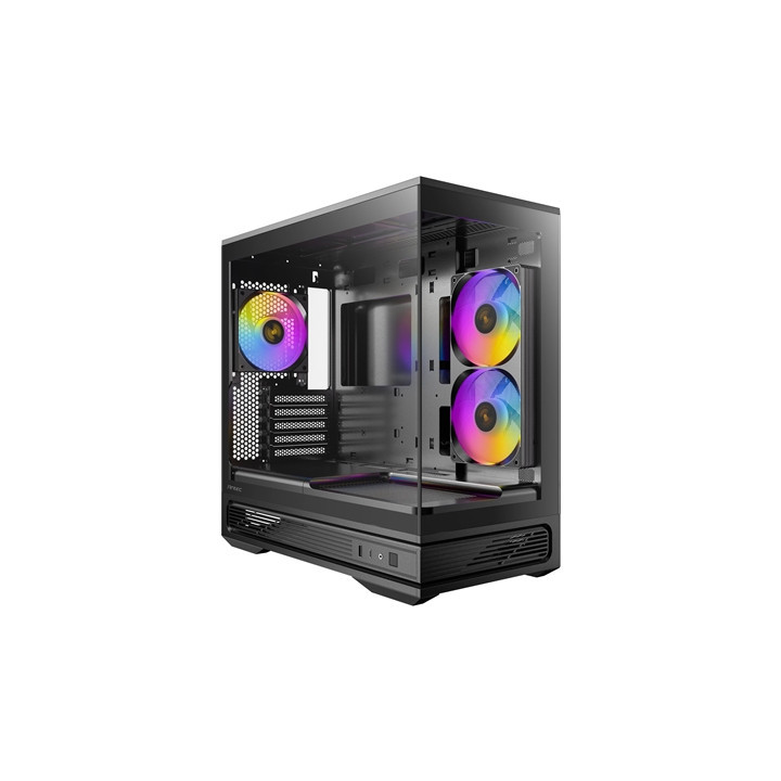 Antec Constellation C2M ARGB Micro-ATX PC Case  270' Panoramic Tempered Glass  240mm and 120mm ARGB PWM Fans  USB-C  360mm Radia