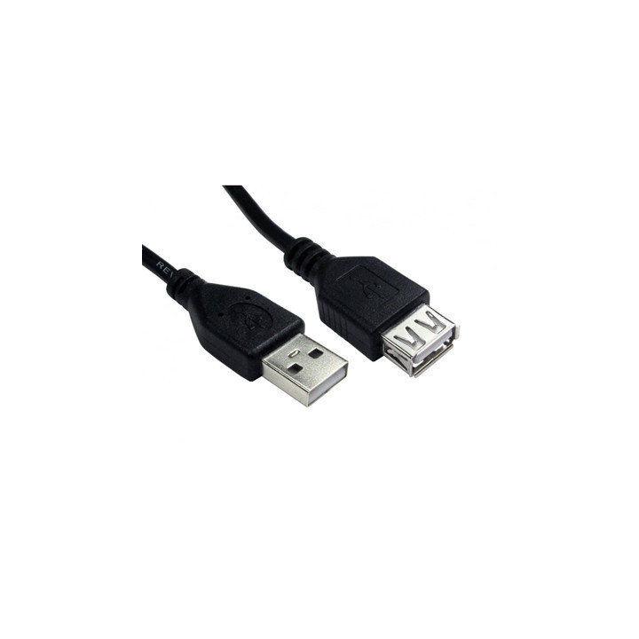USB 2.0 A (M) to USB 2.0 A (F) 1m Black OEM Extension Data Cable