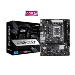 ASRock B760M-H2/M.2 Intel 1700 Socket Motherboard  Micro-ATX  2x DDR5 Slots  2x M.2 Sockets  2.5GbE LAN  2x HDMI Ports