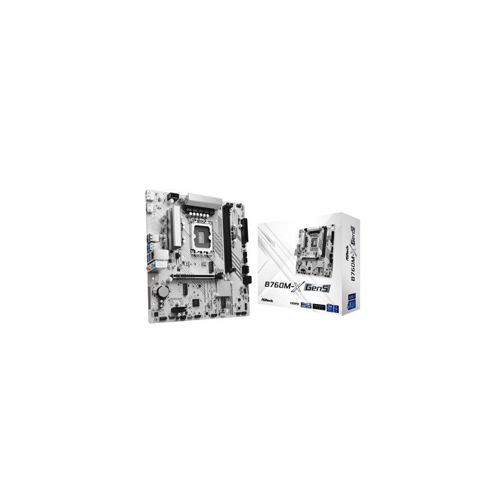 ASRock B760M-X Gen5 Intel 1700 Socket Motherboard  Micro-ATX  2x DDR5 Slots  2x M.2 Sockets  2.5GbE LAN  1x DisplayPort / 1x HDM