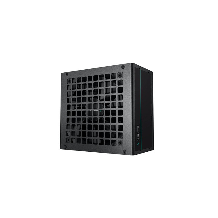 DeepCool PF600 600W PSU  120mm Silent Hydraulic Bearing Fan  80 PLUS White  Non Modular  UK Plug  Flat Black Cables  Efficient &