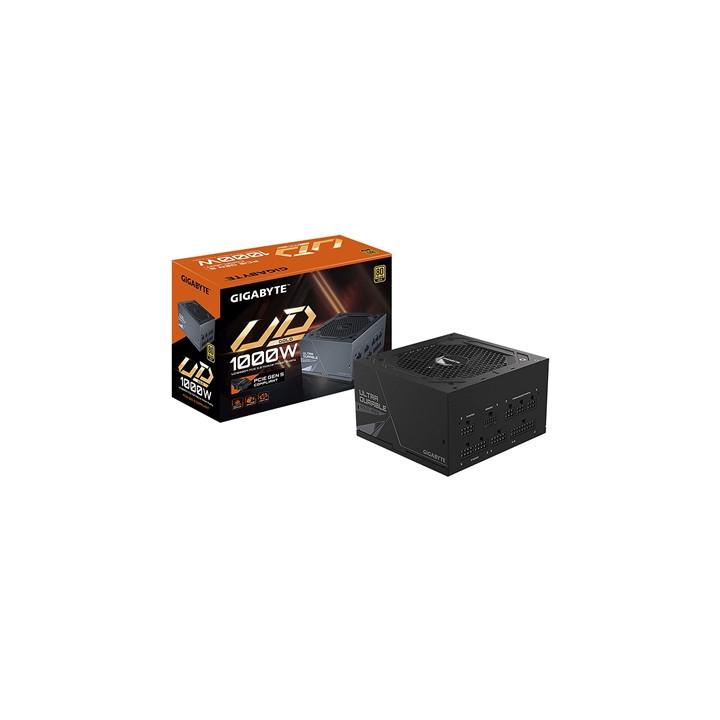 GIGABYTE UD1000GM PG5 1000W PSU  120mm Smart Hydraulic Bearing Fan  80 PLUS Gold  Fully Modular  UK Plug  High-Quality Japanese 