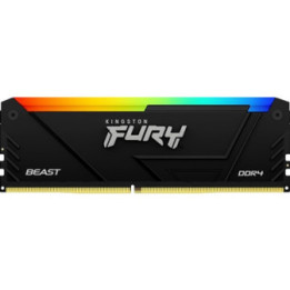 Kingston FURY Beast KF432C16BB2A/8 8GB (1x 8GB) DIMM System Memory  3200MHz  DDR4  CL16  Black  RGB  Intel XMP