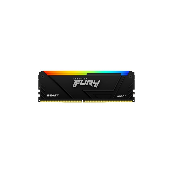 Kingston FURY Beast KF432C16BB2A/8 8GB (1x 8GB) DIMM System Memory  3200MHz  DDR4  CL16  Black  RGB  Intel XMP