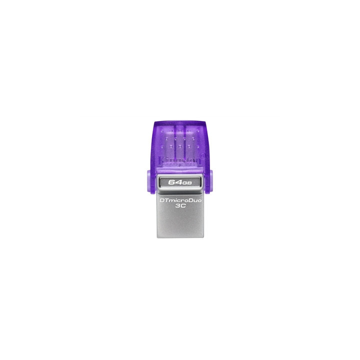 Kingston DataTraveler DTDUO3CG3/64GB 64GB MicroDuo USB OTG Flash Drive  3C  USB-C and Type A