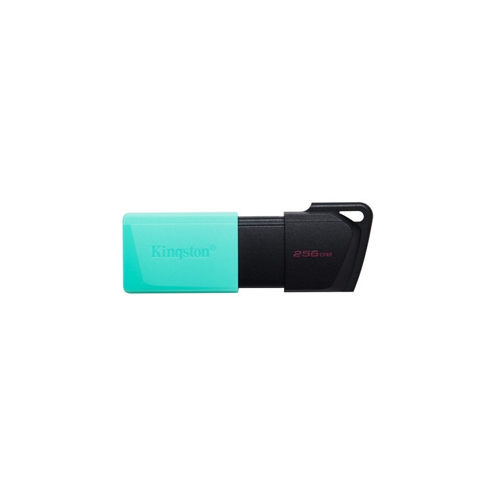 Kingston DataTraveler ExodiaM DTXM/256GB USB Flash Drive  256GB  USB 3.2  Turquoise / Black  Moving Cap Design