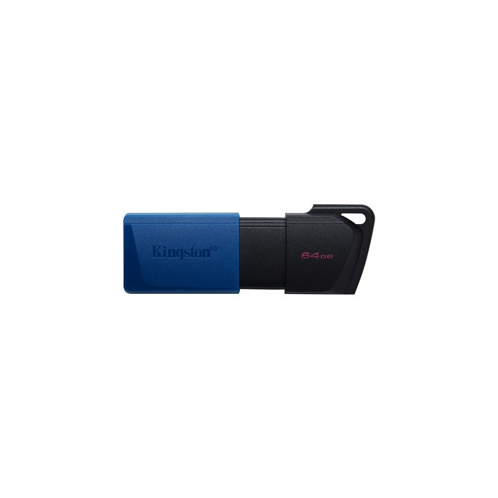 Kingston DataTraveler ExodiaM DTXM/64GB USB Flash Drive  64GB  USB 3.2  Blue / Black  Moving Cap Design
