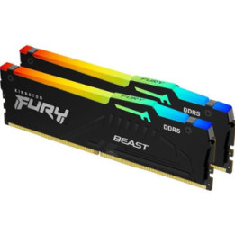 Kingston FURY Beast KF560C36BBE2AK2-32 32GB (2x 16GB) U-DIMM System Memory  6000MHz  DDR5  CL36  Black  RGB  Intel XMP  AMD EXPO