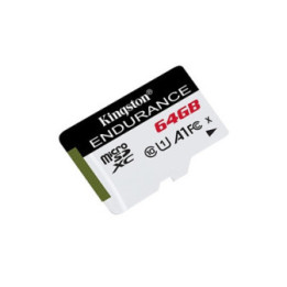 Kingston SDCE/64GB High Endurance micro SD Flash Memory Card  64GB  Class 10  A1  UHS-I U1  Retail Packed