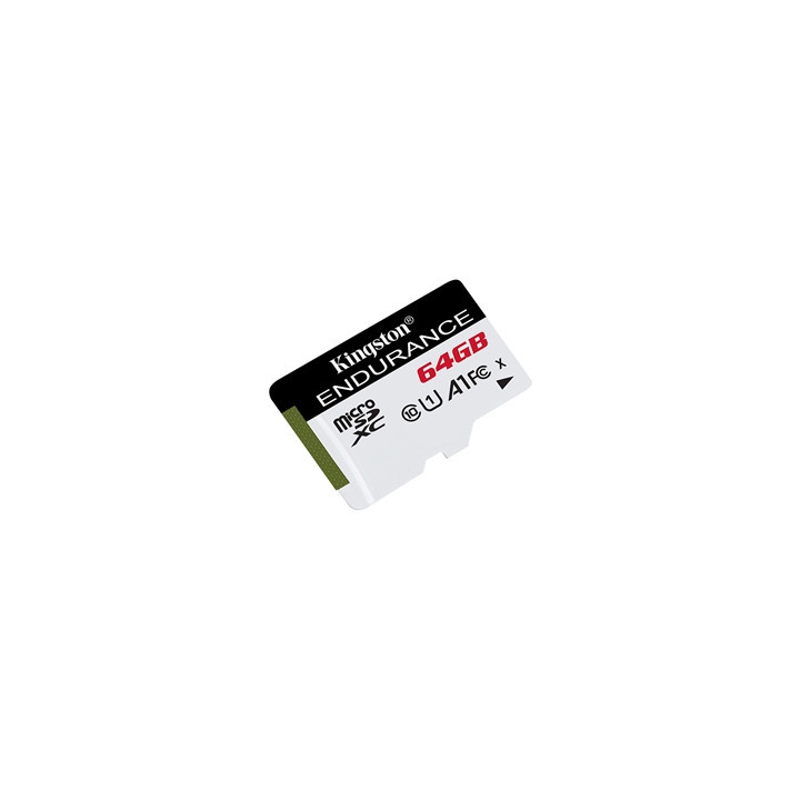 Kingston SDCE/64GB High Endurance micro SD Flash Memory Card  64GB  Class 10  A1  UHS-I U1  Retail Packed