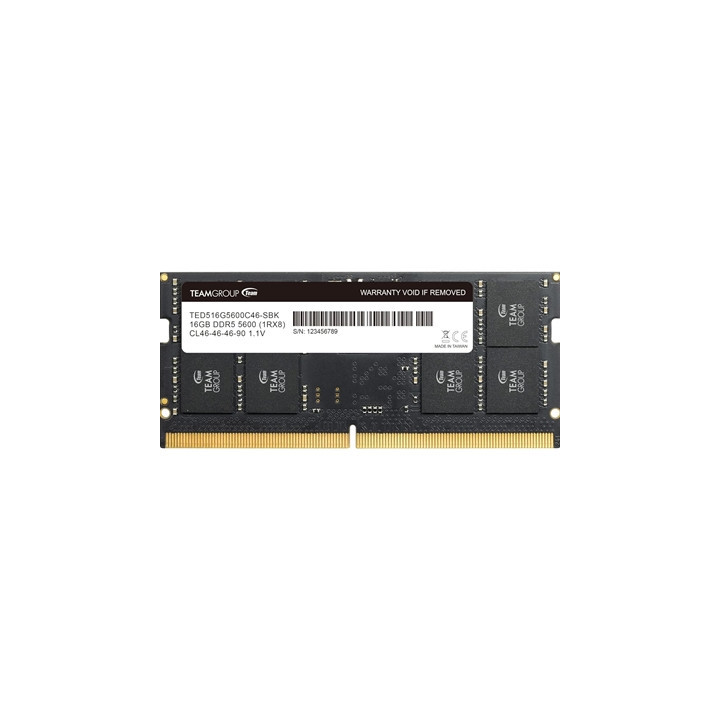 Team Elite TED516G5600C46A-S01 16GB (1x 16GB) SODIMM System Memory  5600MHz  DDR5  CL46