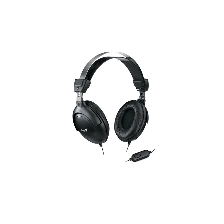 Genius HS-M505X Headset with Mic  3.5mm Connection  Plug and Play with Adjustable Headbandand  In-line microphone and Volume Con