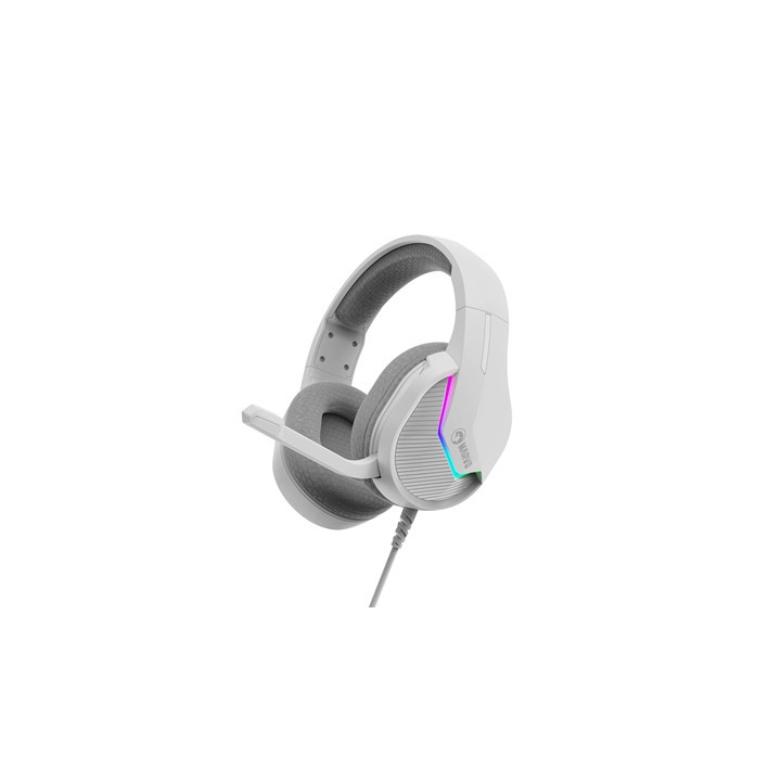 Marvo Scorpion H8618 Tactic 40 USB 2.0 Wired Gaming RGB Headset (White)
