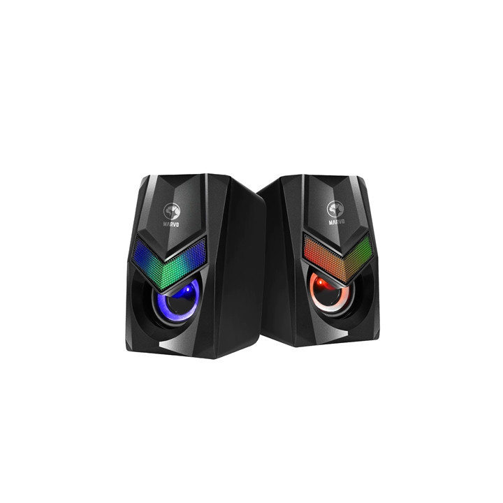 Marvo Scorpion SG-118 Havoc 10 USB Powered Stereo RGB 6W Gaming Speakers (Black)