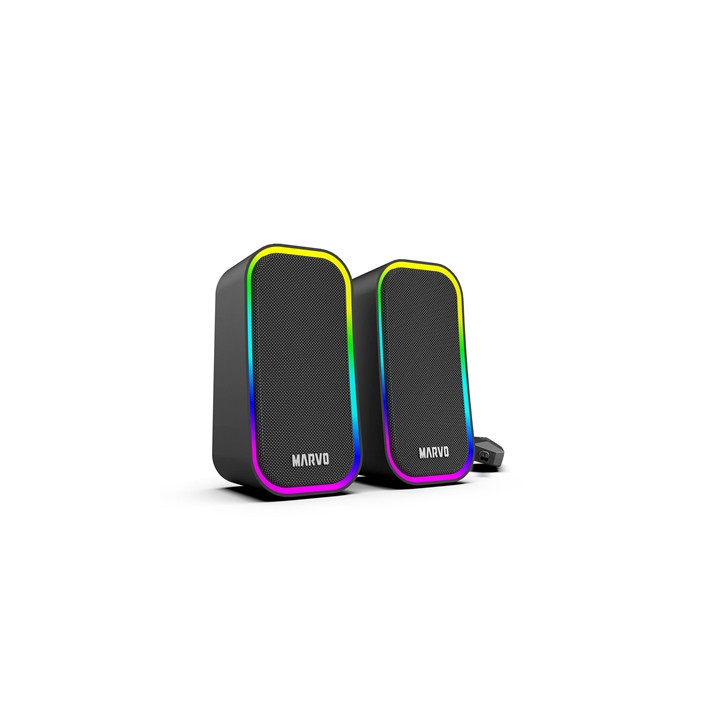 Marvo Scorpion SG-285 Havoc 20 USB Powered Stereo RGB 6W Gaming Speakers (Black)