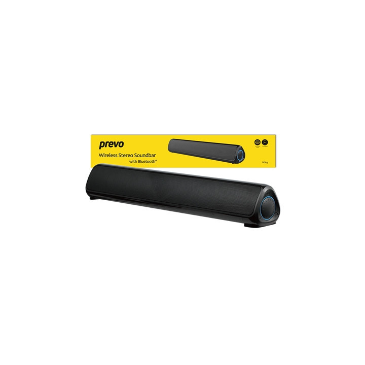 Prevo MS03 Wireless Bluetooth Speaker with Bluetooth  USB & SD  Space-Saving Wireless Speaker for TV  Home Entertainment System 