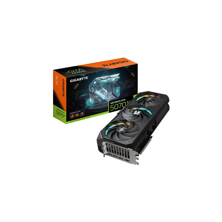 Gigabyte NVIDIA GeForce RTX 5070 Ti GAMING OC 16GB GDDR7 Graphics Card  8960 CUDA Cores  2588 MHz Core Clock  Triple Fan  RGB  3