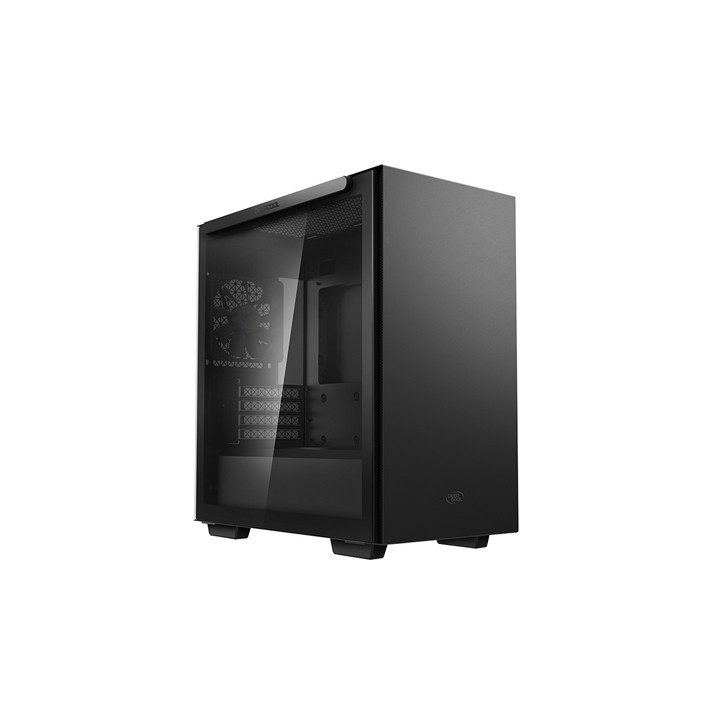 DeepCool MACUBE 110 Case  Home & Business  Black  Micro Tower  2 x USB 3.0  Tempered Glass Side Window Panel  Micro ATX  Mini-IT
