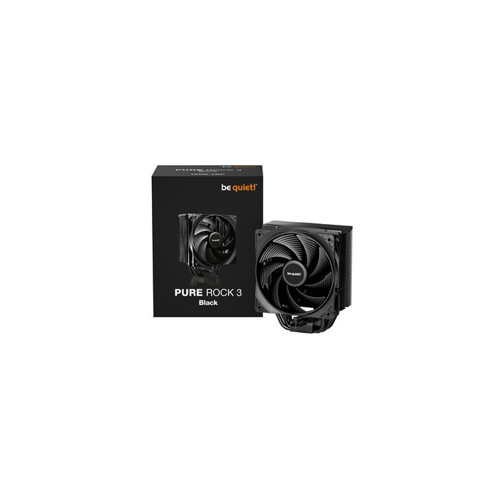 be quiet! Pure Rock 3 CPU Cooler  Universal Socket  Pure Wings 3 PWM Fan  2000RPM  only 31.2dB(A) at maximum fan speed  190W TDP