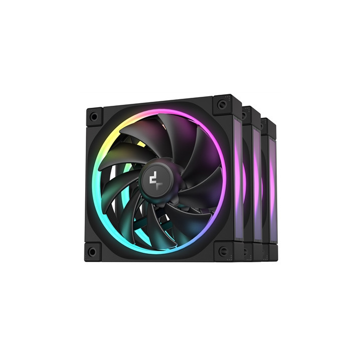 DeepCool FL12 120mm PWM 3 Pack Fan - High Performance  Low Noise  Fluid Dynamic Bearing  36 ARGB LEDs  500-2150 RPM  55 CFM Airf