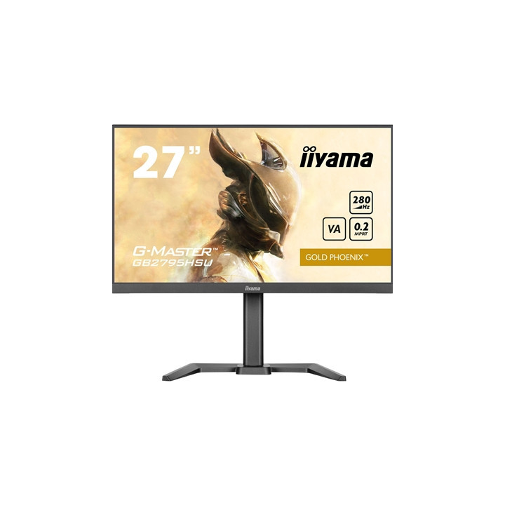 iiyama G-MASTER GB2795HSU-B1 27 inch Monitor  Full HD  0.2ms  HDMI  DisplayPort  HDCP  USB Hubx4  Freesync  280Hz  Speakers  Bla