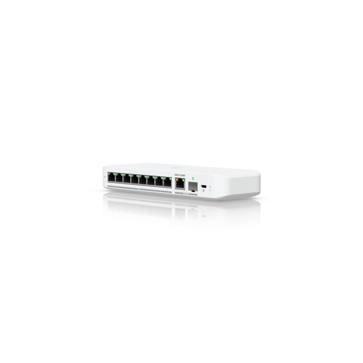 Ubiquiti USW-FLEX-2.5G-8 UniFi Flex 2.5G Ultra Compact 8 Port POE/USB-C Powered Managed Switch