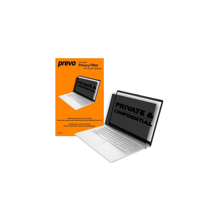 prevo 14-Inch Laptop Privacy Screen/ Privacy Filter  Anti-Glare  Anti-Peep  Anti-Static  Blackout