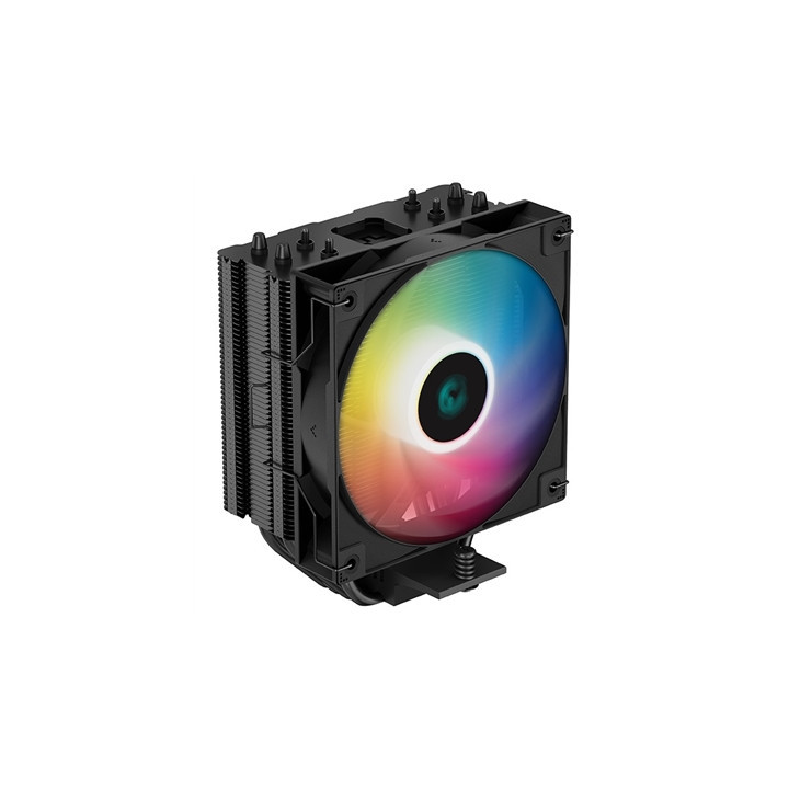 DeepCool AG400 Black ARGB V2 CPU Air Cooler  120mm PWM Fan  4 Direct Touch Heat Pipes  Addressable RGB  LGA1851/1700/1200  AM5/A