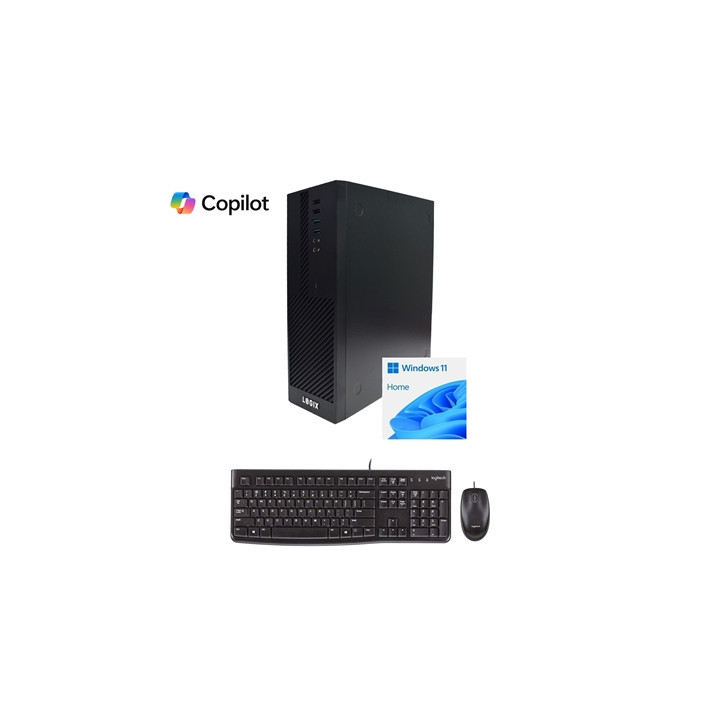 LOGIX 14th Gen Intel Core i3 Quad Core Small Form Factor SFF Home / Office PC with 8GB RAM  500GB SSD  Windows 11 Home  WiFi 6  