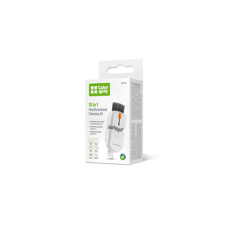 ColorWay CW-1111 10-in-1 Electronics Cleaning Kit Designed For Safely Cleaning Headphones  Keyboards  Screens and Cameras. Inclu